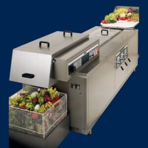 Folyamatos üzemű zöldség-gyümölcs mosó